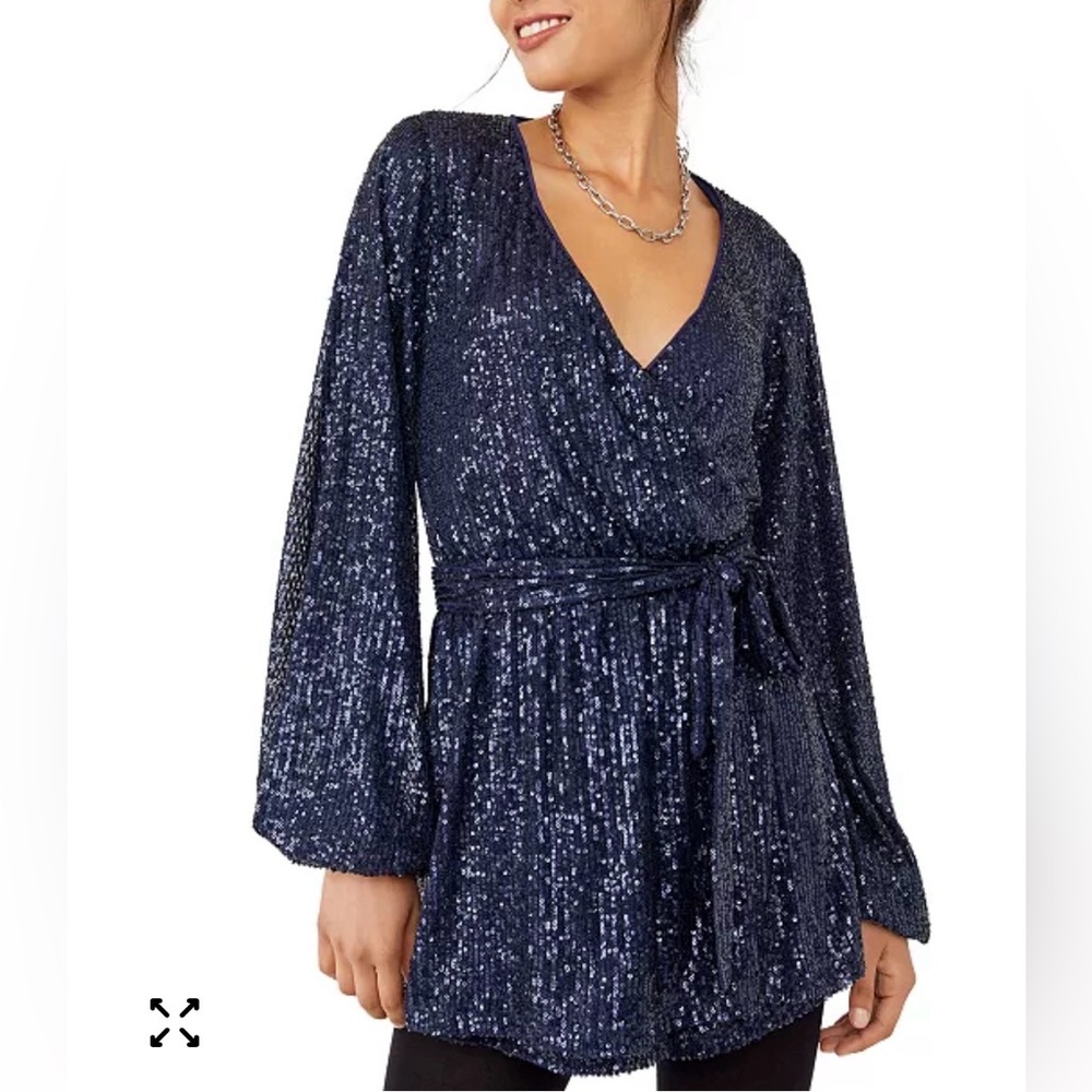 Free People Christa Sequin Romper